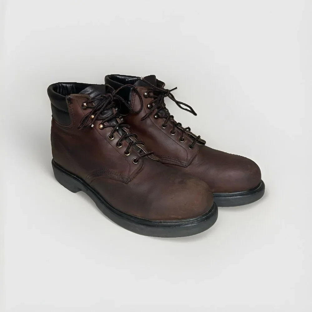 Vintage Red Wing Boots Mens 10.5 2245 Steel Toe Brown Leather Slip Resistant USA